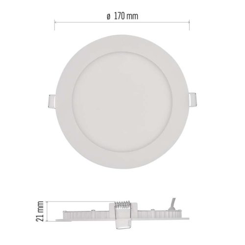 EMOS ZD1135, LED süllyesztett lámpatest NEXXO, kerek, fehér, 12,5W, természetes fehér