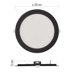 EMOS ZD1343, LED süllyesztett lámpatest NEXXO, kerek, fekete, 18W, CCT