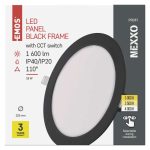 EMOS ZD1343, LED süllyesztett lámpatest NEXXO, kerek, fekete, 18W, CCT