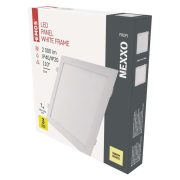   EMOS ZD2154, LED süllyesztett lámpatest NEXXO, négyzet, fehér, 24W, meleg fehér