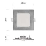 EMOS ZD2223, LED süllyesztett lámpatest NEXXO, négyzet, ezüst, 7W, CCT