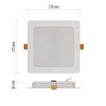 EMOS ZD2442, LED süllyesztett lámpatest RUBIC, négyzet, fehér, 18W, természetes fehér