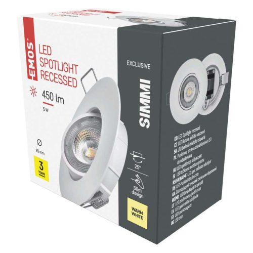 EMOS ZD3121, Exclusive LED spotlámpa 5W 450lm IP20 meleg fehér