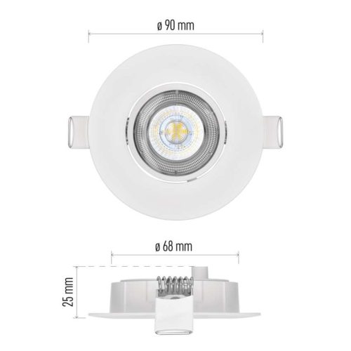 EMOS ZD3121, Exclusive LED spotlámpa 5W 450lm IP20 meleg fehér