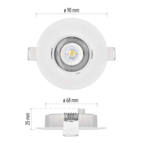 EMOS ZD3122, Exclusive LED spotlámpa 5W 450lm IP20 term. fehér