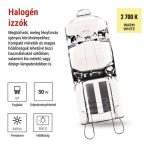 EMOS ZE0305, EMOS halogén izzó JC G9 30W 340lm