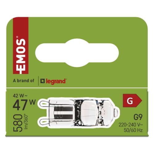 EMOS ZE0306, EMOS halogén izzó JC G9 45W 260lm