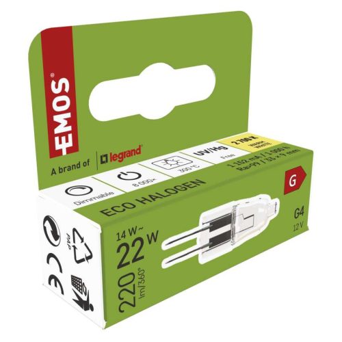 EMOS ZE0505A, EMOS halogén izzó JC G4 14W 160lm