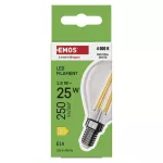 EMOS ZF1D03, LED izzó Filament Mini Globe / E14 / 1,8 W (25 W) / 250 lm / Természetes fehér
