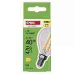EMOS ZF1D22, LED izzó Filament Mini Globe / E14 / 3,4 W (40 W) / 470 lm / Meleg fehér