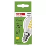 EMOS ZF1D53, LED izzó Filament Mini Globe  / E14 / 7 W (75 W) / 1055 lm / természetes fehér