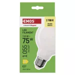 EMOS ZF2D52, LED izzó Filament G95 / E27 / 7,8 W (75 W) / 1055 lm / Meleg fehér