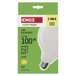 EMOS ZF2D62, LED izzó Filament G125 / E27 / 11 W (100 W) / 1521 lm / Meleg fehér