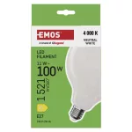 EMOS ZF2D63, LED izzó Filament G125 / E27 / 11 W (100 W) / 1521 lm / Természetes fehér