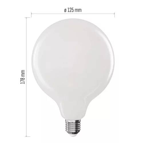EMOS ZF2D82, LED izzó Filament G125 / E27 / 18 W (150 W) / 2452 lm / Meleg fehér
