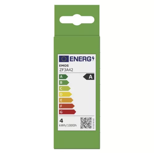 EMOS ZF3A42, LED izzó Filament gyertya A CLASS/ E14 / 3,8 W (60 W) / 806 lm / Meleg fehér