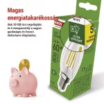 EMOS ZF3A43, LED izzó Filament gyertya A CLASS/ E14 / 3,8 W (60 W) / 806 lm / természetes fehér