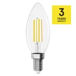 EMOS ZF3D42, LED izzó Filament gyertya / E14 / 5,9 W (60 W) / 806 lm / Meleg fehér