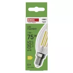 EMOS ZF3D53, LED izzó Filament gyertya / E14 / 7 W (75 W) / 1055 lm / természetes fehér