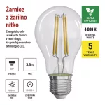 EMOS ZF5148, LED izzó Filament A60 / E27 / 3,8 W (60 W) / 806 lm / természetes fehér