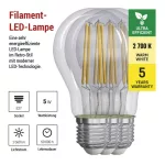 EMOS ZF5157.3, LED izzó Filament A60 / E27 / 5 W (75 W) / 1 060 lm / meleg fehér 3db
