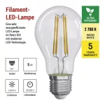 EMOS ZF5157, LED izzó Filament A60 / E27 / 5 W (75 W) / 1 060 lm / meleg fehér