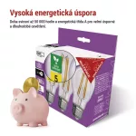 EMOS ZF5158.3, LED izzó Filament A60 / E27 / 5 W (75 W) / 1 060 lm / természetes fehér 3db