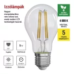EMOS ZF5158, LED izzó Filament A60 / E27 / 5 W (75 W) / 1 060 lm / természetes fehér