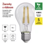 EMOS ZF5158, LED izzó Filament A60 / E27 / 5 W (75 W) / 1 060 lm / természetes fehér