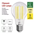 EMOS ZF5167, LED izzó Filament A60 A CLASS / E27 / 7,2 W (100 W) / 1521 lm / meleg fehér