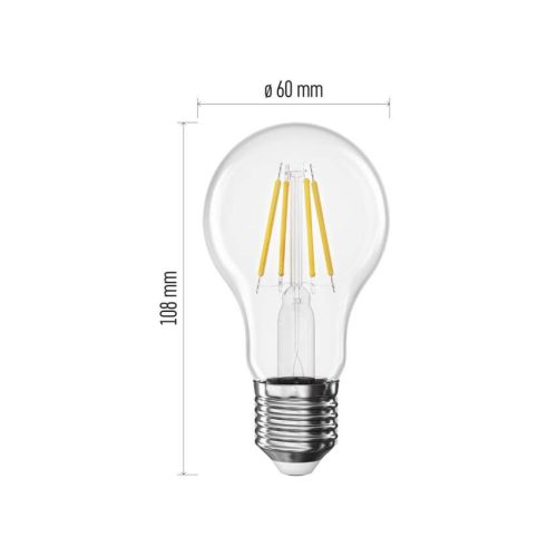 EMOS ZF5D23, LED izzó Filament A60 / E27 / 3,4 W (40 W) / 470 lm / Természetes fehér