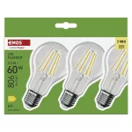 EMOS ZF5D42.3, LED izzó Filament A60 / E27 / 5,9 W (60 W) / 806 lm / Meleg fehér
