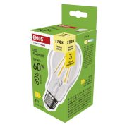   EMOS ZF5D42, LED izzó Filament A60 / E27 / 5,9 W (60 W) / 806 lm / Meleg fehér