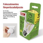 EMOS ZF5D52D, LED izzó Filament A60 / E27 / 7,5 W (75 W) / 1 055 lm / meleg fehér / dimmelhető