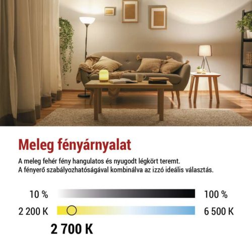 EMOS ZF5D52D, LED izzó Filament A60 / E27 / 7,5 W (75 W) / 1 055 lm / meleg fehér / dimmelhető