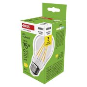   EMOS ZF5D53, LED izzó Filament A60 / E27 / 7,8 W (75 W) / 1060 lm / Természetes fehér