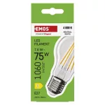 EMOS ZF5D53, LED izzó Filament A60 / E27 / 7,8 W (75 W) / 1060 lm / Természetes fehér