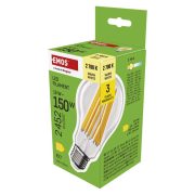   EMOS ZF5D82, LED izzó Filament A70 / E27 / 18 W (150 W) / 2452 lm / Meleg fehér