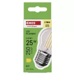 EMOS ZF6D02, LED izzó Filament Mini Globe / E27 / 1,8 W (25 W) / 250 lm / Meleg fehér