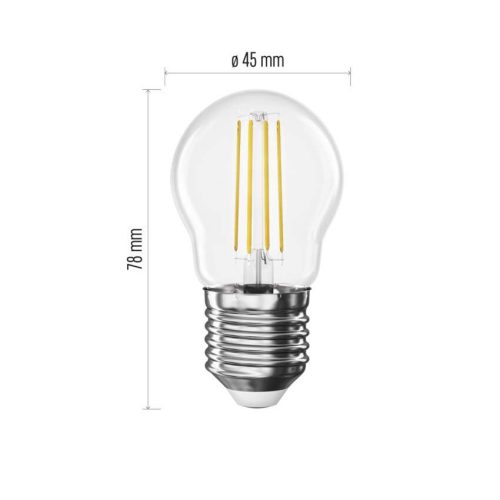 EMOS ZF6D03, LED izzó Filament Mini Globe / E27 / 1,8 W (25 W) / 250 lm / Természetes fehér