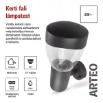 EMOS ZGA010P, LED kerti fali lámpa, 16,4 x 12 x 23 cm, 1 x E27, 15 W