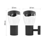 EMOS ZGA010P, LED kerti fali lámpa, 16,4 x 12 x 23 cm, 1 x E27, 15 W