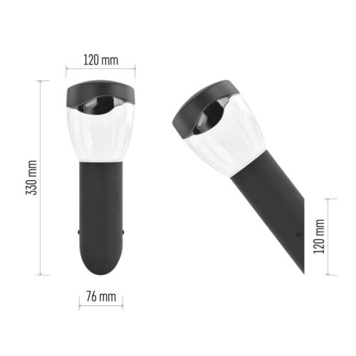 EMOS ZGA020P, LED kerti fali lámpa, 12 x 12 x 33 cm, 1 x E27, 15 W