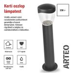 EMOS ZGA0A0P, LED kerti oszloplámpa, 12 x 12 x 50 cm, 1 x E27, 15 W