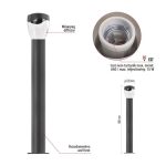 EMOS ZGA0C0P, LED kerti oszloplámpa, 12 x 12 x 80 cm, 1 x E27, 15 W