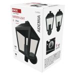 EMOS ZGB010P, LED kerti fali lámpa, 19,8 x 15 x 27,8 cm, 1 x E27, 15 W