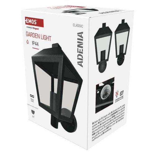 EMOS ZGB010P, LED kerti fali lámpa, 19,8 x 15 x 27,8 cm, 1 x E27, 15 W