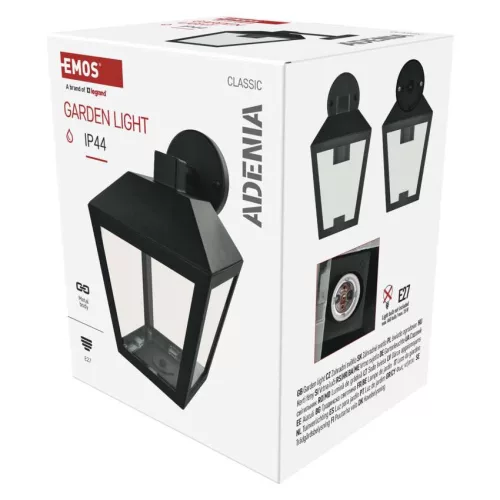 EMOS ZGB020P, LED kerti fali lámpa, 18 x 15 x 24,5 cm, 1 x E27, 15 W