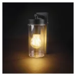 EMOS ZGC010P, Kerti fali lámpa ZALA, 14,5 x 8,9 x 26,2 cm, 1 x E27, 15 W