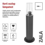 EMOS ZGC0A0P, LED kerti oszloplámpa, 14 x 14 x 50 cm, 1 x E27, 15 W